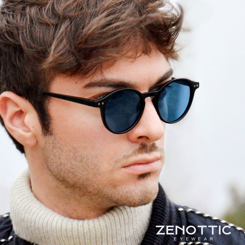 Men Shoes Zegna - Gafas de Sol Polarizadas Circulares Retro