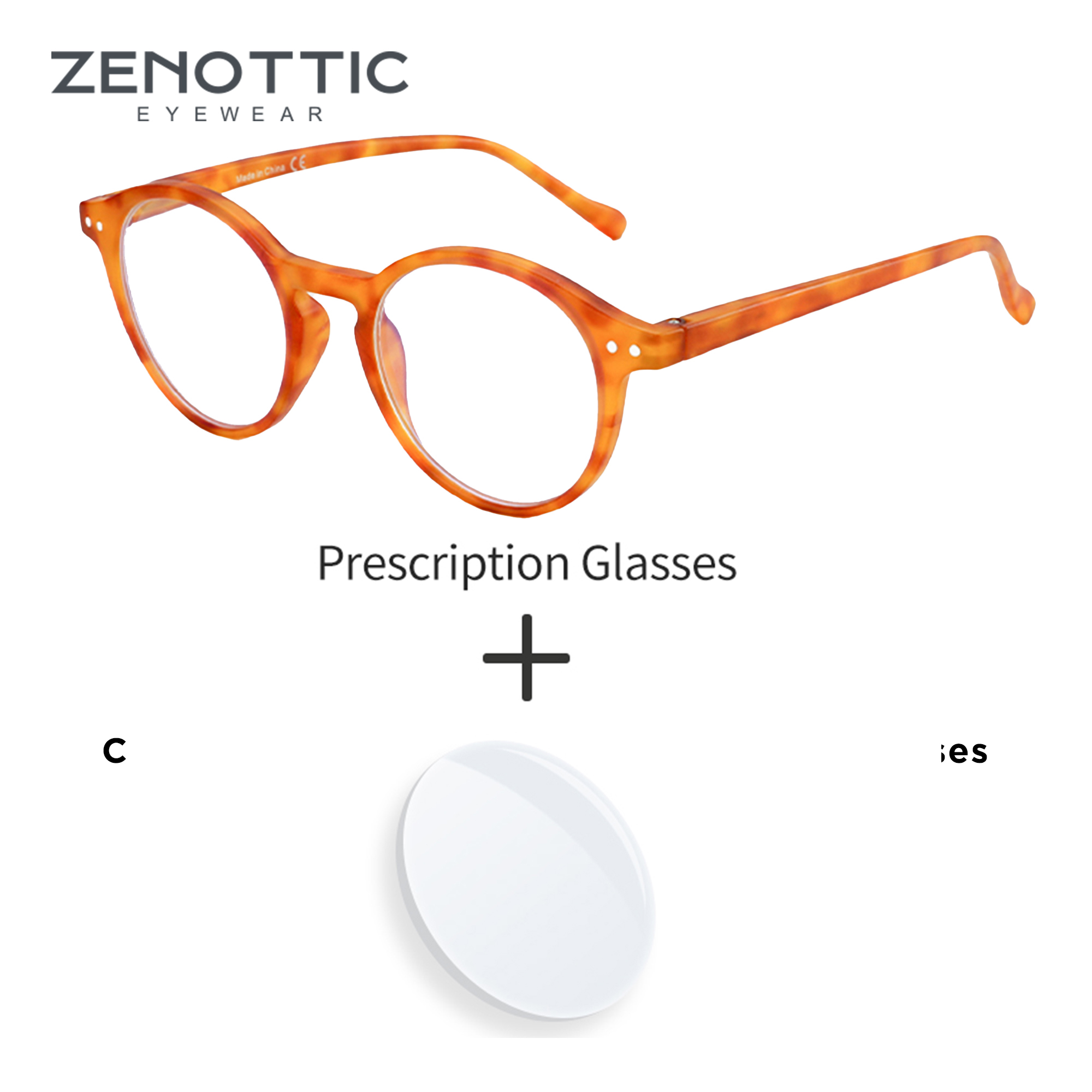 Men Shoes Zegna - Gafas graduadas redondas Vintage ZENOTTIC para