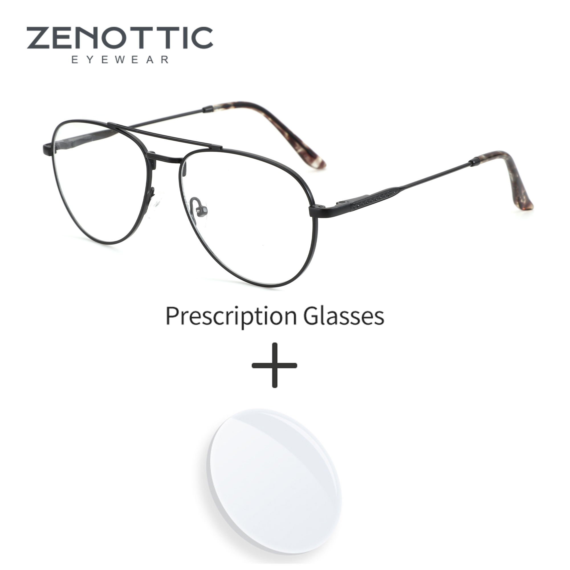Men Shoes Zegna - Gafas graduadas de aviador clásicas ZENOTTIC,