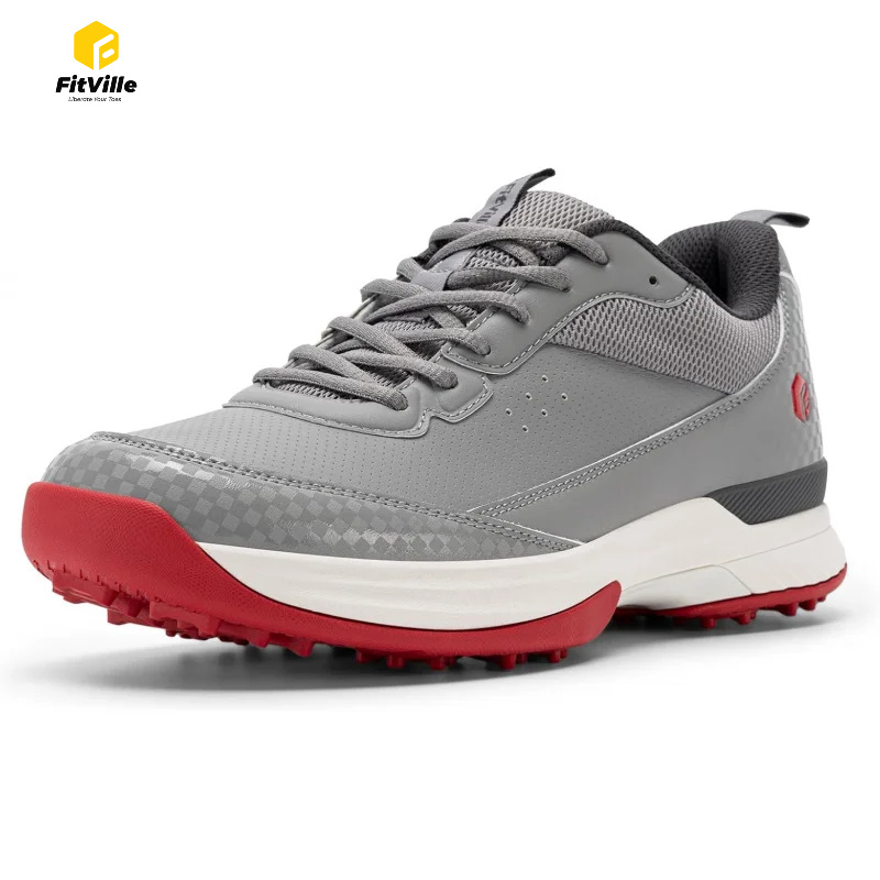 Men'S Shoes Professional - Zapatos de Golf Anchos FitVille para