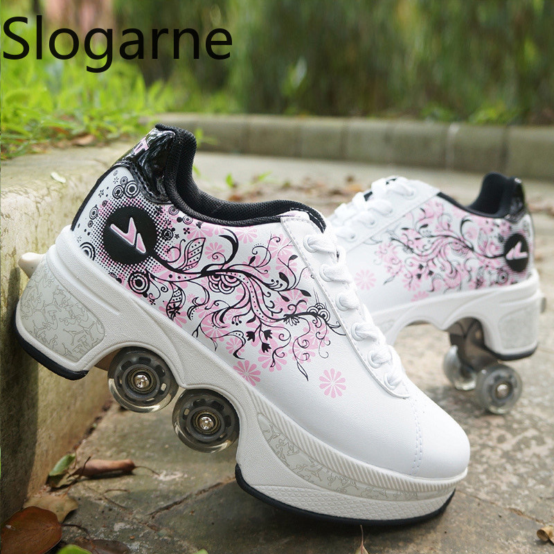 Men Shoes Casual - Zapatos de patines de 4 ruedas