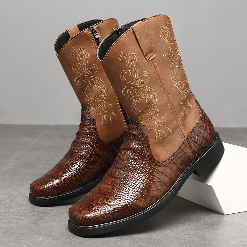 Men'S Shoes With Wide Toe Box - Botas de vaquero altas y anchas