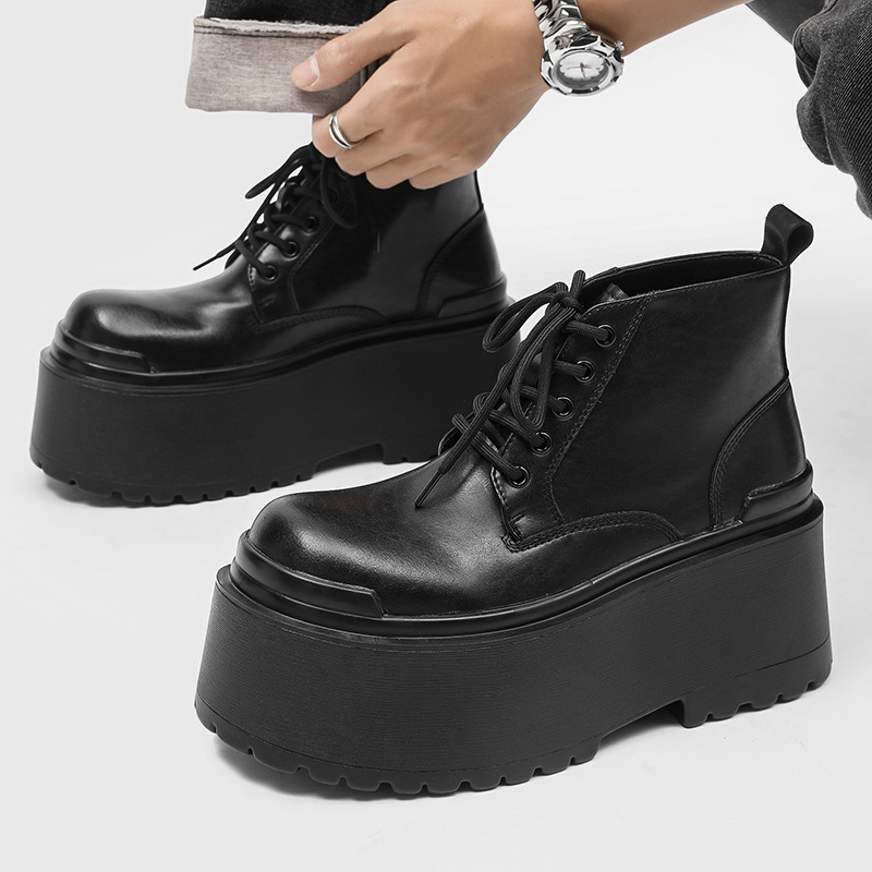 Men Shoes Branded - Botas informales con plataforma para hombre,