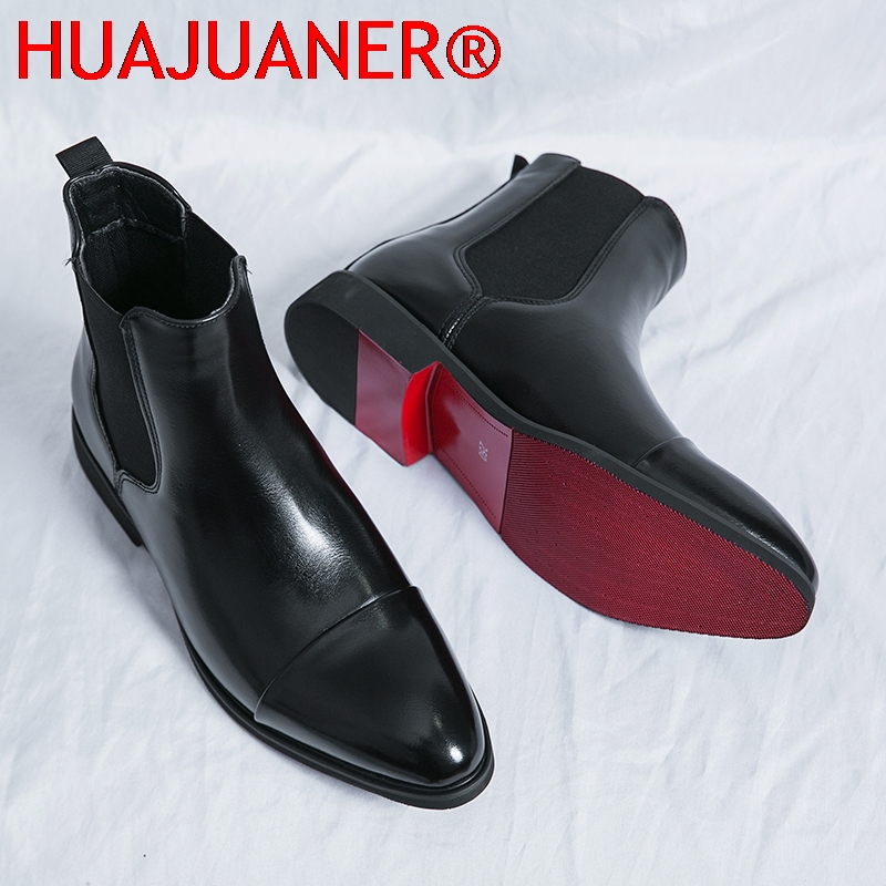 Botas Chelsea negras de estilo - Men Shoes Red reseña y precio