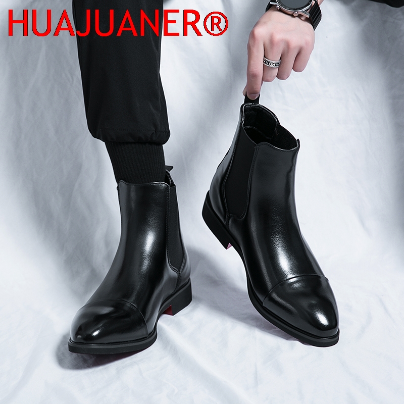 Botas Chelsea negras de estilo - Men Shoes Red reseña y precio