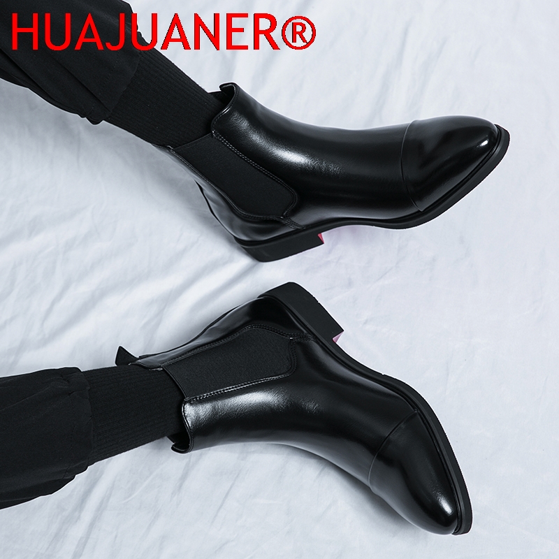 Botas Chelsea negras de estilo - Men Shoes Red reseña y precio