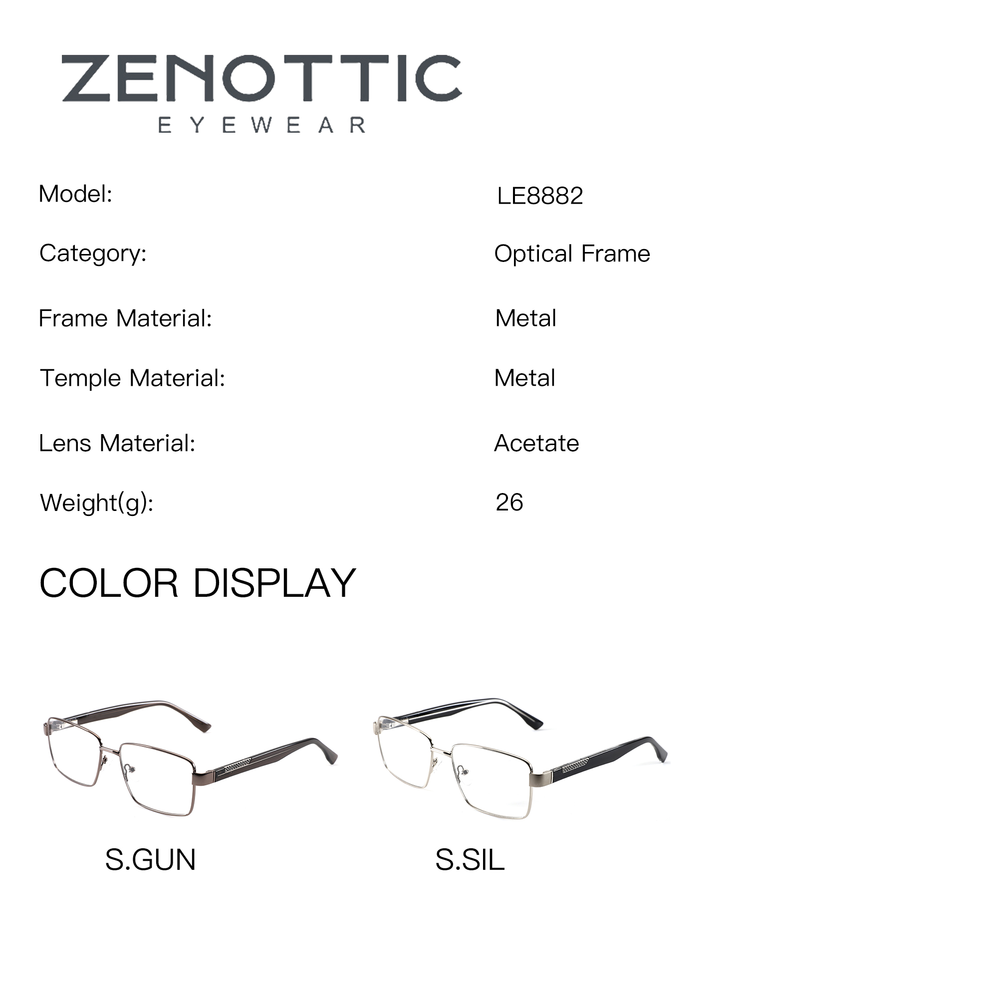 Gafas de Prescripción ZENOTTIC - Men Shoes Zegna reseña y precio