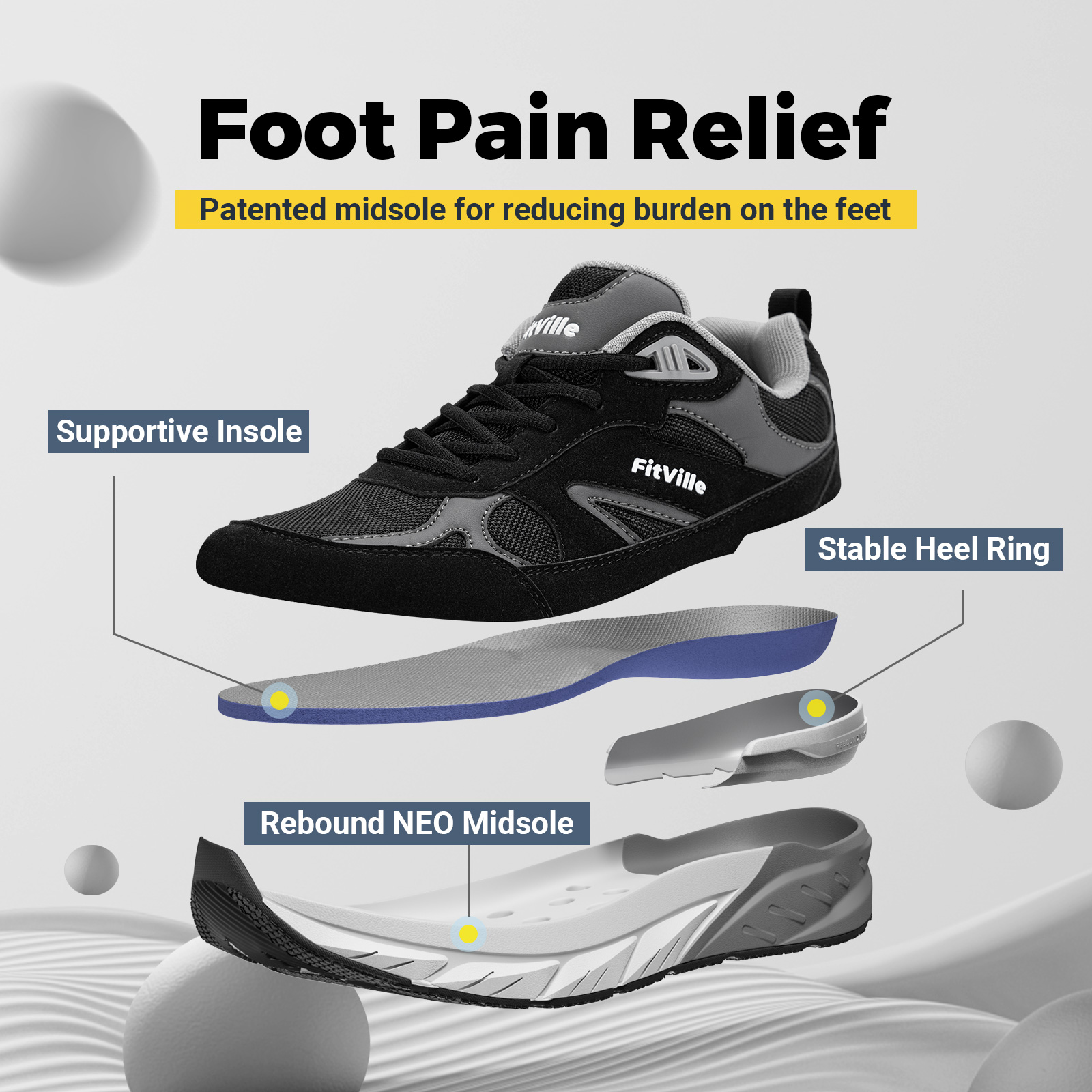 Zapatos para Caminar Fitville, - Men'S Shoes For Gym reseña y precio