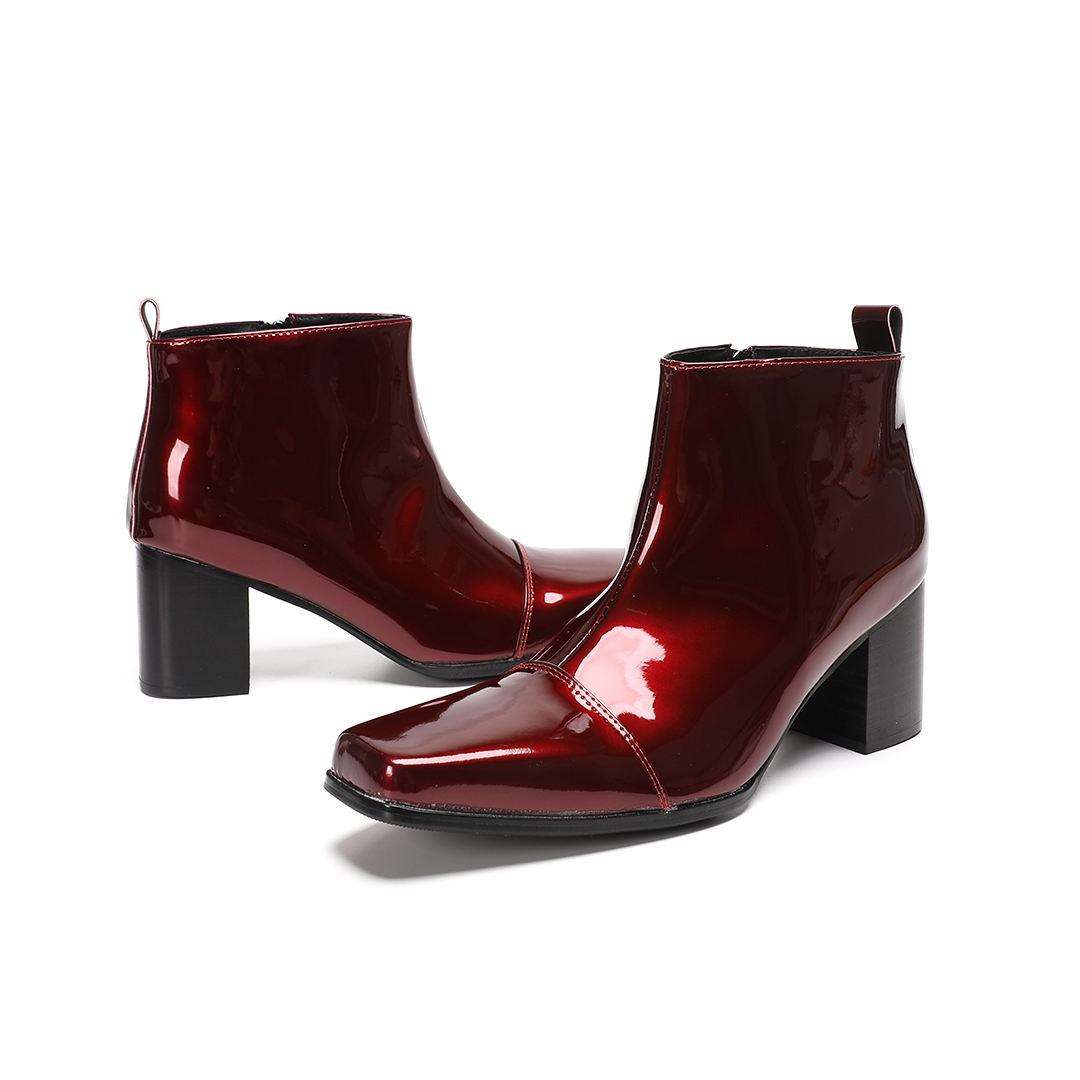 Botas de tacón alto de cuero g - Men Shoes Red reseña y precio
