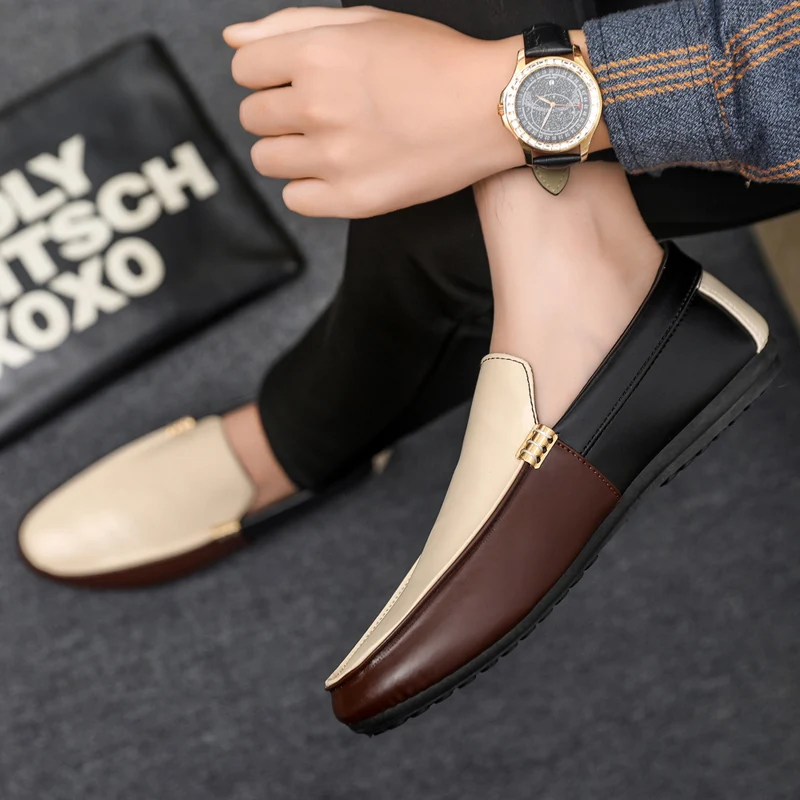Mocasines de cuero a la moda p - Men'S Shoes Hey Dude reseña y precio