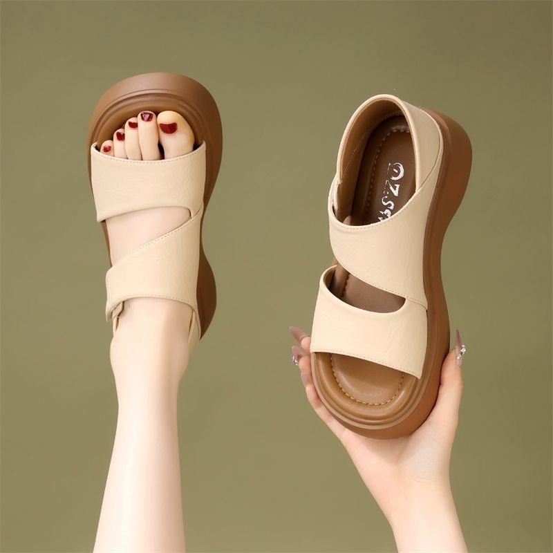 Sandalias Planas de Mujer con  - Velcro Strap Sandal reseña y precio